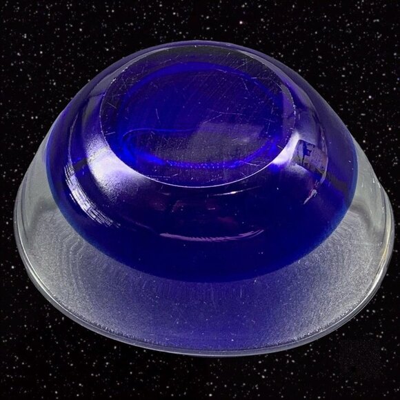 Willu Johansson Hadeland Norway Scandinavian Cobalt Blue Trinket Dish 2.5”T - Picture 5 of 6
